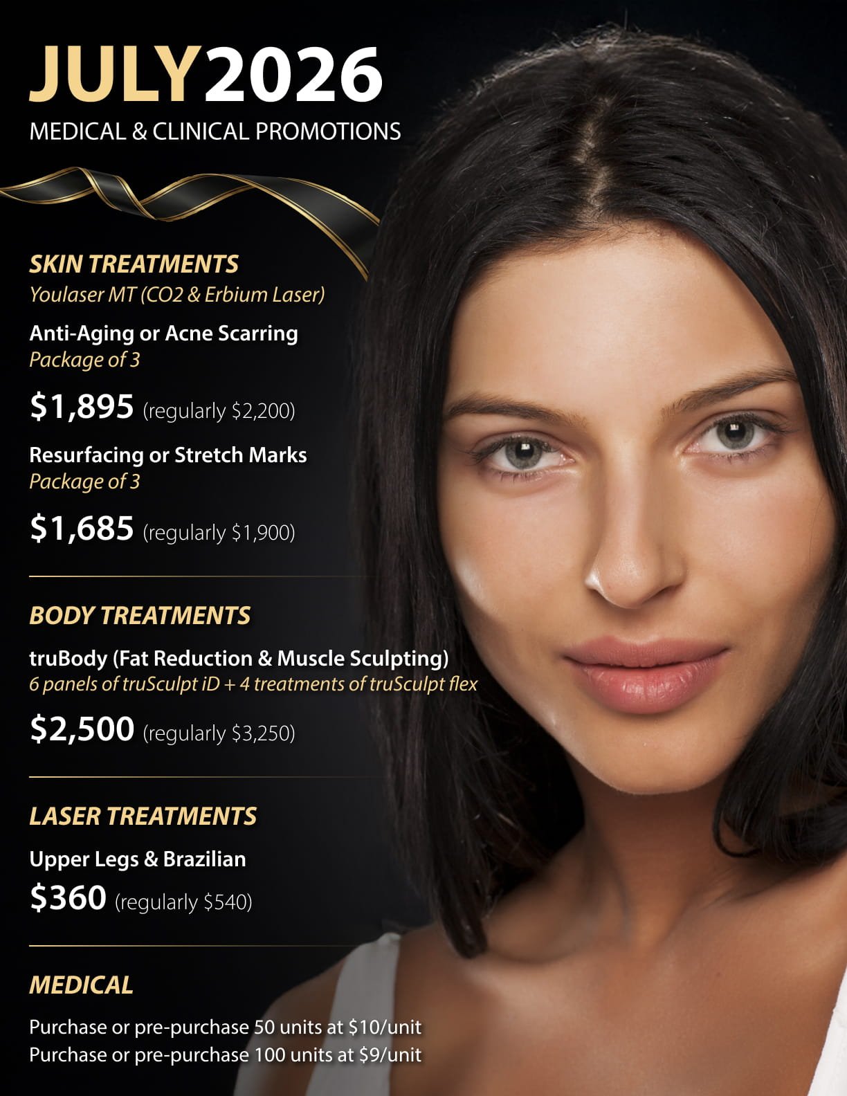 July 2026 Medical and Clinical Promotions at Dermis Advanced Skin Care — Face Treatments, Laser, Botox, and Product Specials